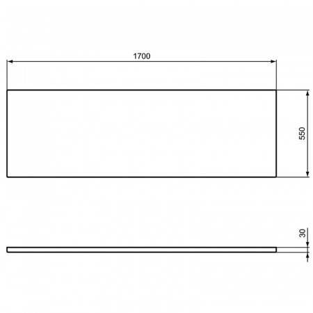 Промо-набор Ideal Standard 4 в 1: Ванна акриловая 170х70см, ножки, фронтальная панель, крепеж для фронтальной панели (PT475967)
