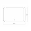Зеркало AZARIO Индиго 800х550 с LED-подсветкой и диммером, сенсорным выключателем (ФР-00001410)