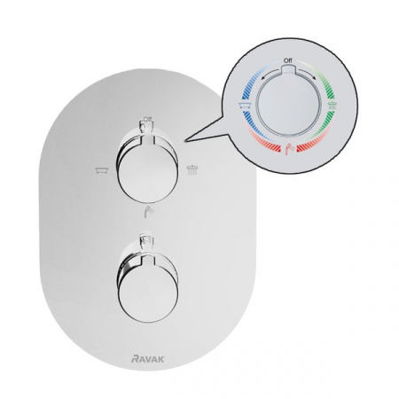 Смеситель для душа Ravak Chrome CR 067.00 с термостатом, хром (X070075 )