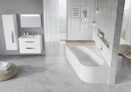Ванна акриловая Ravak CHROME 170х105 R белая