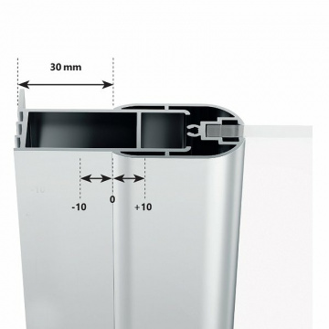 Душевая дверь Ravak Chrome CSD2-100 распашная, стекло Transparent, профиль Сатин (0QVACU00Z1)