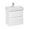 Комплект Roca OLETA модуль для раковины 600 мм, 564х374х548, с 2 ящиками + раковина мебельная PURE 600х390, 1 отв, белый глянцевый (Z.RU93.0.763.2)