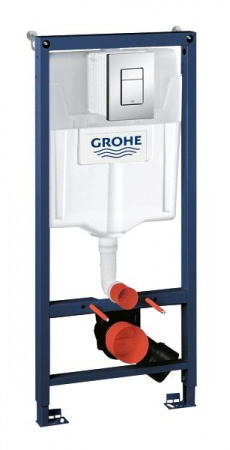 Сет 3 в 1 инсталляция Grohe Rapid SL с клавишей смыва  + подвесной унитаз Azario Grado c быстросъемным сиденьем микролифт (38772001+AZ-0046N)